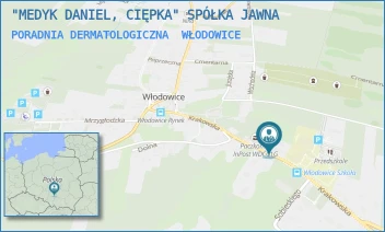 PORADNIA DERMATOLOGICZNA - "MEDYK DANIEL, CIĘPKA" SPÓŁKA JAWNA - UL. KRAKOWSKA 11,  WŁODOWICE