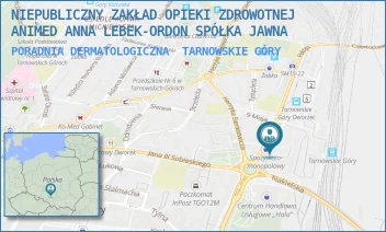 PORADNIA DERMATOLOGICZNA - NIEPUBLICZNY ZAKŁAD OPIEKI ZDROWOTNEJ ANIMED ANNA LEBEK-ORDON SPÓŁKA JAWNA - UL. MARSZAŁKA JÓZEFA PIŁSUDSKIEGO 9A,  TARNOWSKIE GÓRY