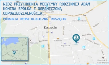 PORADNIA DERMATOLOGICZNA - NZOZ PRZYCHODNIA MEDYCYNY RODZINNEJ ADAM KONINA SPÓŁKA Z OGRANICZONĄ ODPOWIEDZIALNOŚCIĄ - UL. LIGONIA 11 D,  KOSZĘCIN