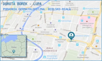PORADNIA DERMATOLOGICZNA - DOROTA BOREK - LUPA - UL. KS. STOJAŁOWSKIEGO 55,  BIELSKO-BIAŁA