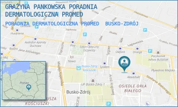 PORADNIA DERMATOLOGICZNA PROMED - GRAŻYNA PANKOWSKA PORADNIA DERMATOLOGICZNA PROMED - STEFANA BATOREGO 11A,  BUSKO-ZDRÓJ