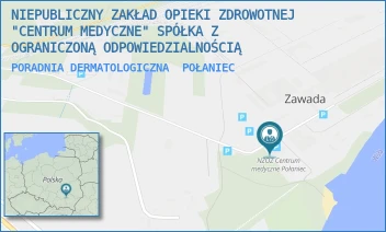 PORADNIA DERMATOLOGICZNA - NIEPUBLICZNY ZAKŁAD OPIEKI ZDROWOTNEJ "CENTRUM MEDYCZNE" SPÓŁKA Z OGRANICZONĄ ODPOWIEDZIALNOŚCIĄ - ZAWADA 24,  POŁANIEC