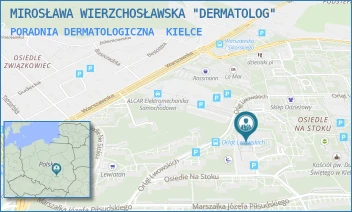PORADNIA DERMATOLOGICZNA - MIROSŁAWA WIERZCHOSŁAWSKA "DERMATOLOG" - OS. NA STOKU 63A,  KIELCE