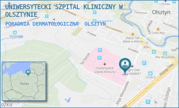 PORADNIA DERMATOLOGICZNA - UNIWERSYTECKI SZPITAL KLINICZNY W OLSZTYNIE - ALEJA WARSZAWSKA 30,  OLSZTYN