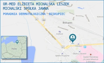 PORADNIA DERMATOLOGICZNA - OR-MED ELŻBIETA MICHALSKA LESZEK MICHALSKI SPÓŁKA JAWNA - ARMII KRAJOWEJ 1A,  BISKUPIEC