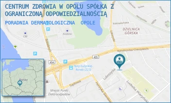 PORADNIA DERMATOLOGICZNA - CENTRUM ZDROWIA W OPOLU SPÓŁKA Z OGRANICZONĄ ODPOWIEDZIALNOŚCIĄ - UL. LUDWIKA WARYŃSKIEGO 30,  OPOLE