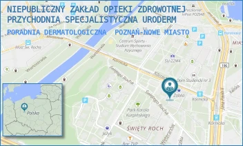 PORADNIA DERMATOLOGICZNA - NIEPUBLICZNY ZAKŁAD OPIEKI ZDROWOTNEJ PRZYCHODNIA SPECJALISTYCZNA URODERM - KÓRNICKA 24,  POZNAŃ-NOWE MIASTO