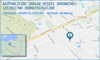 PORADNIA DERMATOLOGICZNA - NIEPUBLICZNY ZAKŁAD OPIEKI ZDROWOTNEJ LECZNICTWO DERMATOLOGICZNE - ZIĘBICKA 16A,  POZNAŃ-GRUNWALD