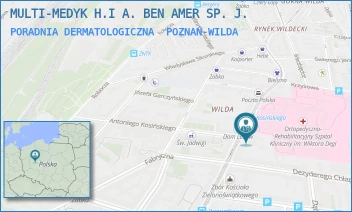 PORADNIA DERMATOLOGICZNA - MULTI-MEDYK H.I A. BEN AMER SP. J. - 28 CZERWCA 1956 R 149,  POZNAŃ-WILDA