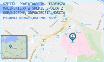 PORADNIA DERMATOLOGICZNA - SZPITAL POWIATOWY IM. TADEUSZA MALIŃSKIEGO W ŚREMIE SPÓŁKA Z OGRANICZONĄ ODPOWIEDZIALNOŚCIĄ - CHEŁMOŃSKIEGO 1,  ŚREM