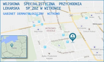 GABINET DERMATOLOGICZNY - WOJSKOWA  SPECJALISTYCZNA  PRZYCHODNIA  LEKARSKA   SP ZOZ W WITKOWIE - ŻWIRKI I WIGURY 9,  WITKOWO