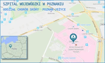 ODDZIAŁ CHORÓB SKÓRY - SZPITAL WOJEWÓDZKI W POZNANIU - JURASZÓW 7-19,  POZNAŃ-JEŻYCE