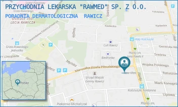PORADNIA DERMATOLOGICZNA - PRZYCHODNIA LEKARSKA "RAWMED" SP. Z O.O. - PIŁSUDSKIEGO 3,  RAWICZ