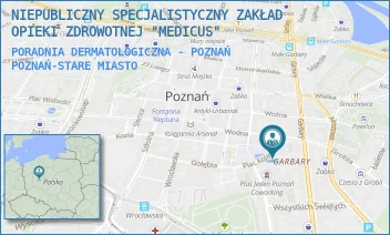 PORADNIA DERMATOLOGICZNA - POZNAŃ - NIEPUBLICZNY SPECJALISTYCZNY ZAKŁAD OPIEKI ZDROWOTNEJ "MEDICUS" - KOLEGIACKI 12A, POZNAŃ-STARE MIASTO