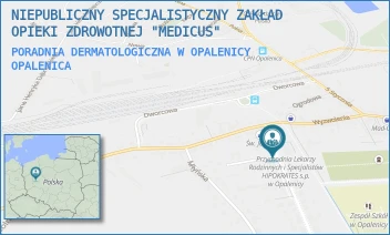 PORADNIA DERMATOLOGICZNA W OPALENICY - NIEPUBLICZNY SPECJALISTYCZNY ZAKŁAD OPIEKI ZDROWOTNEJ "MEDICUS" - POWSTAŃCÓW WLKP. 1 A, OPALENICA