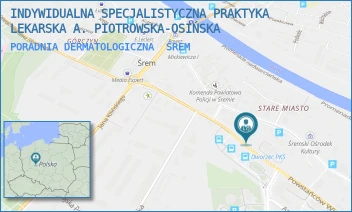 PORADNIA DERMATOLOGICZNA - INDYWIDUALNA SPECJALISTYCZNA PRAKTYKA LEKARSKA A. PIOTROWSKA-OSIŃSKA - POWSTAŃCÓW WIELKOPOLSKICH 7G/D1,  ŚREM