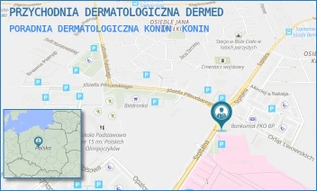 PORADNIA DERMATOLOGICZNA KONIN - PRZYCHODNIA DERMATOLOGICZNA DERMED - SZPITALNA 43,  KONIN