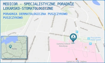 PORADNIA DERMATOLOGICZNA PUSZCZYKOWO - MEDICOR - SPECJALISTYCZNE PORADNIE LEKARSKO-STOMATOLOGICZNE - KRASZEWSKIEGO 11,  PUSZCZYKOWO