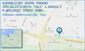 PORADNIA DERMATOLOGICZNA - NIEPUBLICZNY ZESPÓŁ PORADNI SPECJALISTYCZNYCH "PULS" G.BUDASZ I M.WEGLARSKI SPÓŁKA JAWNA - WOJSKA POLSKIEGO 49B,  PIŁA
