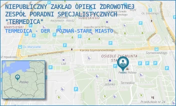 TERMEDICA - DER - NIEPUBLICZNY ZAKŁAD OPIEKI ZDROWOTNEJ ZESPÓŁ PORADNI SPECJALISTYCZNYCH "TERMEDICA" - OS. BOLESŁAWA CHROBREGO 101,  POZNAŃ-STARE MIASTO