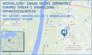 047 GABINET DERMATOLOGICZNY I WENEROLOGICZNY - PIASTOWSKIE - NIEPUBLICZNY ZAKŁAD OPIEKI ZDROWOTNEJ EUROMED SPÓŁKA Z OGRANICZONĄ ODPOWIEDZIALNOŚCIĄ - OS. PIASTOWSKIE 58,  POZNAŃ