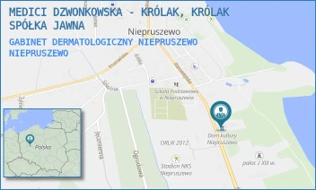GABINET DERMATOLOGICZNY NIEPRUSZEWO - MEDICI DZWONKOWSKA - KRÓLAK, KRÓLAK SPÓŁKA JAWNA - STAROWIEJSKA 19,  NIEPRUSZEWO