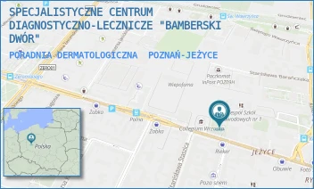 PORADNIA DERMATOLOGICZNA - SPECJALISTYCZNE CENTRUM DIAGNOSTYCZNO-LECZNICZE "BAMBERSKI DWÓR" - JANA HENRYKA DĄBROWSKIEGO 77A,  POZNAŃ-JEŻYCE