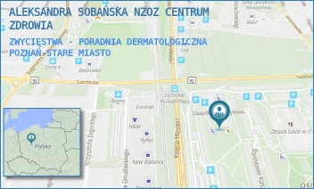 ZWYCIĘSTWA - PORADNIA DERMATOLOGICZNA - ALEKSANDRA SOBAŃSKA NZOZ CENTRUM ZDROWIA - ZWYCIĘSTWA 108,  POZNAŃ-STARE MIASTO