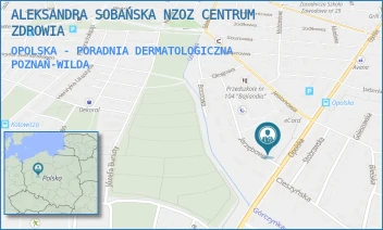 OPOLSKA - PORADNIA DERMATOLOGICZNA - ALEKSANDRA SOBAŃSKA NZOZ CENTRUM ZDROWIA - OPOLSKA 58,  POZNAŃ-WILDA