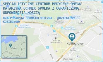 028 PORADNIA DERMATOLOGICZNA - KOZIEGŁOWY - SPECJALISTYCZNE CENTRUM MEDYCZNE OMEGA KATARZYNA OCHNIK SPÓŁKA Z OGRANICZONĄ ODPOWIEDZIALNOŚCIĄ - KANAŁOWA 2B,  KOZIEGŁOWY