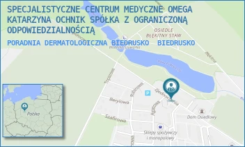 PORADNIA DERMATOLOGICZNA BIEDRUSKO - SPECJALISTYCZNE CENTRUM MEDYCZNE OMEGA KATARZYNA OCHNIK SPÓŁKA Z OGRANICZONĄ ODPOWIEDZIALNOŚCIĄ - ZJEDNOCZENIA 6/97,  BIEDRUSKO