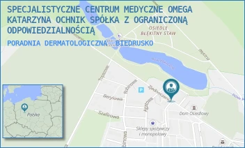 PORADNIA DERMATOLOGICZNA - SPECJALISTYCZNE CENTRUM MEDYCZNE OMEGA KATARZYNA OCHNIK SPÓŁKA Z OGRANICZONĄ ODPOWIEDZIALNOŚCIĄ - ZJEDNOCZENIA 6/104,  BIEDRUSKO
