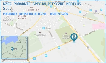 PORADNIA DERMATOLOGICZNA - NZOZ PORADNIE SPECJALISTYCZNE MEDICUS S.C. - AL. WOLNOŚCI 1 A,  OSTRZESZÓW