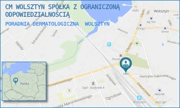 PORADNIA DERMATOLOGICZNA - CM WOLSZTYN SPÓŁKA Z OGRANICZONĄ ODPOWIEDZIALNOŚCIĄ - DWORCOWA 3/-,  WOLSZTYN
