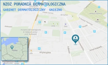 GABINET DERMATOLOGICZNY - NZOZ PORADNIA DERMATOLOGICZNA - GRUNWALDZKA 22,  GNIEZNO