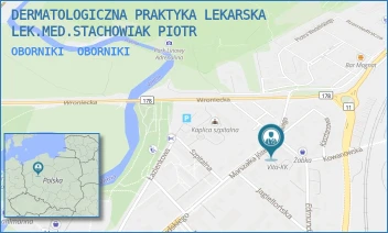 OBORNIKI - DERMATOLOGICZNA PRAKTYKA LEKARSKA   LEK.MED.STACHOWIAK PIOTR - PIŁSUDSKIEGO 76/32B,  OBORNIKI