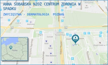 ZWYCIĘSTWA - DERMATOLOGIA - ANNA SOBAŃSKA NZOZ CENTRUM ZDROWIA W SPADKU - OS. ZWYCIĘSTWA 108,  POZNAŃ