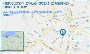 GABINET DERMATOLOGICZNO-WENEROLOGICZNY - NIEPUBLICZNY ZAKŁAD OPIEKI ZDROWOTNEJ "AMBULATORIUM" - PODGÓRNA 17 E,  ŚWIDWIN