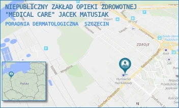 PORADNIA DERMATOLOGICZNA - NIEPUBLICZNY ZAKŁAD OPIEKI ZDROWOTNEJ "MEDICAL CARE" JACEK MATUSIAK - BATALIONÓW CHŁOPSKICH 86,  SZCZECIN