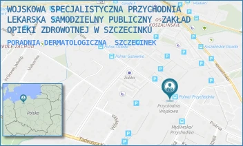PORADNIA DERMATOLOGICZNA - WOJSKOWA SPECJALISTYCZNA PRZYCHODNIA LEKARSKA SAMODZIELNY PUBLICZNY  ZAKŁAD OPIEKI ZDROWOTNEJ W SZCZECINKU - POLNA 24,  SZCZECINEK