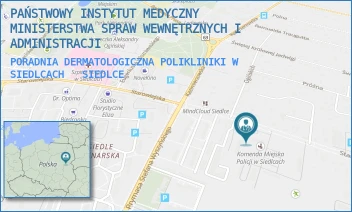 PORADNIA DERMATOLOGICZNA POLIKLINIKI W SIEDLCACH  - PAŃSTWOWY INSTYTUT MEDYCZNY MINISTERSTWA SPRAW WEWNĘTRZNYCH I ADMINISTRACJI - STAROWIEJSKA 66,  SIEDLCE