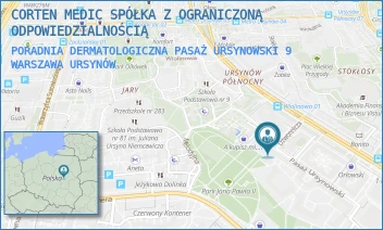 PORADNIA DERMATOLOGICZNA PASAŻ URSYNOWSKI 9 - CORTEN MEDIC SPÓŁKA Z OGRANICZONĄ ODPOWIEDZIALNOŚCIĄ - PASAŻ URSYNOWSKI 9,  WARSZAWA URSYNÓW