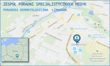 PORADNIA DERMATOLOGICZNA - ZESPÓŁ PORADNI SPECJALISTYCZNYCH MEDYK - UL. ŻWIRKI I WIGURY 3,  LIMANOWA